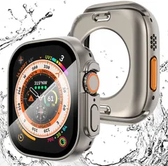 【在庫セール】【2024強化版】AMAPC for Apple Watch ケース Apple Watch Ultra 2/Apple Watch Ultra 49mm 用 ケース 360度全面防水 バンド 水泳・スポーツ専用 ガラスフィルム 一体型 appl