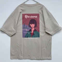 【新品未使用】Confirm コンファーム ベージュ M寸 Ｌ寸 イラストバックプリント半袖Tシャツ オーバーサイズ ビックシルエット カットソー メンズ ユニセックス タグ付きのサムネイル