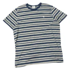 Abercrombie ヴィンテージ マッスル フィット ストライプ 半袖Tシャツ (XL)