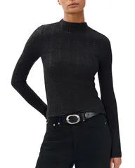 ラグアンドボーン レディース アウター ニット・セータートルネック ウール rag bone Francesca Wool Turtleneck Sweater Charcoal チャコール