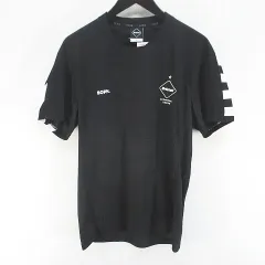 エフシーレアルブリストル F.C.Real Bristol FCRB FCRB-178010 FCRB-178011 セットアップ 半袖 Tシャツ カットソー 膝上 ショートパンツ S 黒系 ブラック ロゴ 文字 ワッペン プリント タグ付