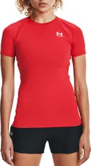 アンダーアーマー レディース トップス Tシャツ 半袖 Under Armour Womens HeatGear Compression ShortSleeve TShirt RedWhite ホワイト