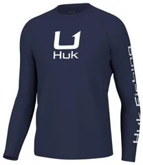 フック メンズ トップス Tシャツ クルーネック HUK Mens Icon Crew Neck Long Sleeve TShirt Naval Academyのサムネイル