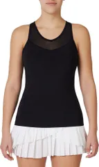 フィラ レディース トップス タンクトップ メッシュ FILA Womens Essentials Mesh Tank Tops Black ブラックのサムネイル