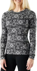 スマートウール レディース トップス シャツ Smartwool Womens Merino 250 Baselayer Top Black Deco Floral ブラック