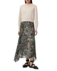 オールセインツ レディース アウター ニット・セーター ALLSAINTS Anni 2in1 Sweater Dress Canter Fawnのサムネイル