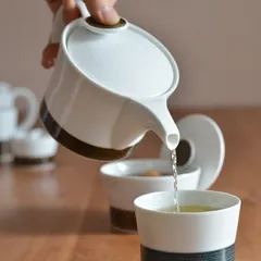 新品 未使用 白山陶器 波佐見焼 麻の糸 ポット 小 クッチーナ 急須 おしゃれ かわいい きゅうす ティーポット 茶器 お茶 緑茶 和風 電子レンジ 食洗機対応 磁器 日本製 国産 来客用 おもてなし シンプル キッチン 雑貨 ギフト プレゼント 贈り物