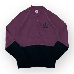 M) 80's アディダス ツートンスウェットシャツ