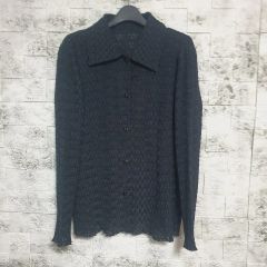 美品 ペプラム バイ ヨシキヒシヌマ 洗える シワ加工プリーツ 半袖