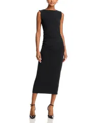 ヴェロニカ ベアード レディース トップス ワンピース ミディワンピース ギャザー ミディ Veronica Beard Charissa Ruched Midi Dress Black ブラック