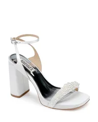 バッジェリーミシュカ レディース シューズ サンダル プラットフォーム ヒール Badgley Mischka Womens Calida Square Toe Adorned Higheel Plaのサムネイル