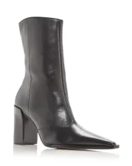 シュッツ レディース シューズ ブーツ・レインブーツ ヒール SCHUTZ Womens Raffaela Pointed Toe High Block Heel Booties Black ブラック