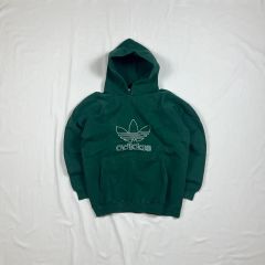 アディダスオリジナルス☆刺繍ロゴ スウェットパーカー LARGE 緑 USA製 