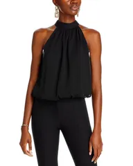 アリスアンドオリビア レディース トップス シャツ ホルター Alice and Olivia Maris Halter Neck Top Black ブラックのサムネイル