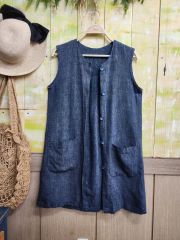 usaato うさとの服 ベスト 藍染 - メルカリ