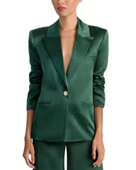 アリスアンドオリビア レディース アウター ジャケット・ブルゾン ブレザー Alice and Olivia Silasingle Breasted Blazer Green Mystique グリーのサムネイル
