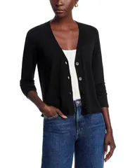マジェスティック レディース アウター ニット・セーター Vネック カーディガン Majestic Filatures V Neck Cardiganoirのサムネイル