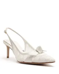 アレクサンドラバードマン レディース シューズ パンプス Alexandre Birman Womens Clarita Classic Slingback 60 Pumps Off White オフのサムネイル