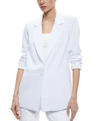 アリスアンドオリビア レディース アウター ジャケット・ブルゾン ブレザー Alice and Olivia Denny Notch Collar Boyfriend Blazer White ホワイのサムネイル
