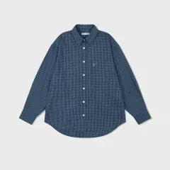 LOW CLASSIC ロウ クラシック CHECK チェック シャツ ブルー