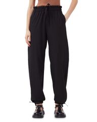 ガニー レディース ボトムス カジュアルパンツ GANNI Black Drapey Melangelasticated Waistrousers Black ブラック