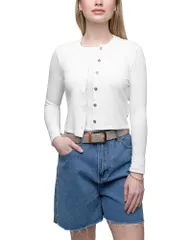 ポイント レディース アウター カーディガン セーター シャツ Point Classic T Shirt Cardigan Sweater Cream クリーム