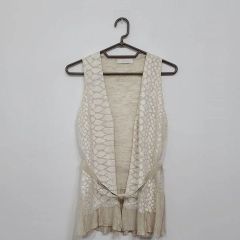00s vintage 透かし編みメッシュニットベスト 亜熱帯 y2k グランジ 