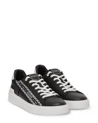 バルマン レディース シューズ スニーカー レース ロゴ Balmain Mens BCourt Chain Logo Lace Up Sneakers BlackWhite ホワイトのサムネイル