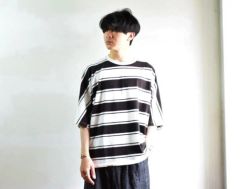 KOLOR beacon カラー　モックネック　ボーダーTシャツ KOLOR beacon カラー モックネック ボーダーTシャツ - メルカリ