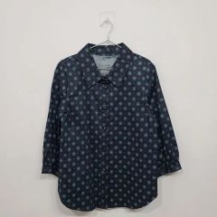 モリカゲシャツ MORIKAGE SHIRT ストライプ ドット 丸襟 シャツ - メルカリ