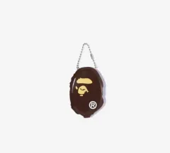 新品) A BATHING APE アベイシングエイプ ヘッド コイン ケース M ブラウンのサムネイル