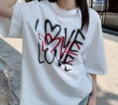 モブ tシャツ ピチt S 白 ハート - メルカリ