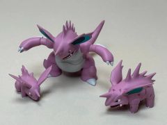 立体ポケモン図鑑 ニドキング ニドラン♂ ニドリーノ フィギュア 美品
