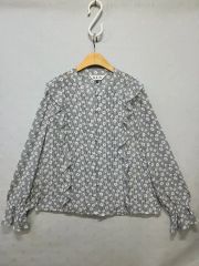 OSHIMA REI 長袖ブラウス 花柄刺繍 ライトブルー - メルカリ