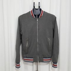 SASSOh サッソーグレー ストライプリブジャケット - メルカリ