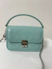 新品未使用】FURLA BLOOMBAG チェーン ショルダーバッグ ブルー - メルカリ