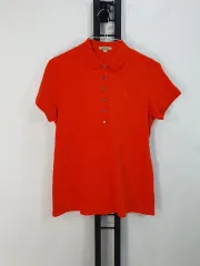 バーバリー ブリット 半袖 カラーTシャツ オレンジ レディース XL