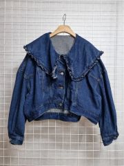 新品タグ付】Bay bee スカラップカラーデニムJK - メルカリ