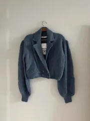 ZARA クロップド ウール カーディガン