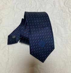 レア】王冠刺繍 ネイビー ネクタイ - メルカリ