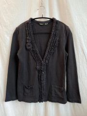 ERMANNO SCERVINO ブラック カーディガン シースルー y62 - メルカリ