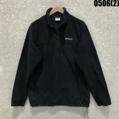コロンビア ブラック フルジップアップ フリース ジャケット xl
