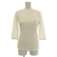 バーバリーブルーレーベル BURBERRY BLUE LABEL カットソー 七分袖 Tシャツ 38 白 ホワイト E1P31-180-02 /☆G