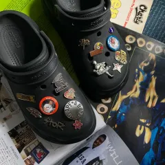 Crocs クロックス クラッシュ フラットフォーム クロッグ ミュール ブラック サンダル