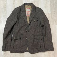 美品✨BOB ボブ 刺繍デザイン アンコン テーラードジャケット ブラウン 