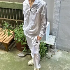 必須アイテム ヴィンテージ adidas 00s 白 ジャージ セットアップ