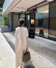 24SS リネン リラックス カフタンワンピース .M ベージュ 38 - メルカリ
