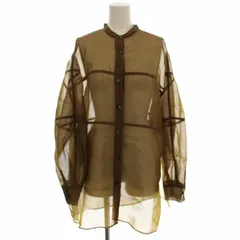 CLANE クラネ スウィッチシアーシャツ 長袖シャツ 10108-3032 ブラウン CLANE（クラネ）の「【CLANE(クラネ)】スウィッチシアーシャツ 10108