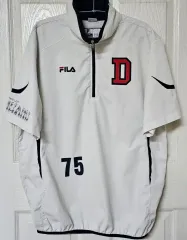110 斗山ベアーズ FILA フィラ ハーフジップ 半袖 ウインドブレーカー (背番号75 支給 実着用品)のサムネイル