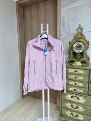 アディダス/新品/メンズ100 105/ヴィンテージスタイル/ピンク薄いジップアップアウター